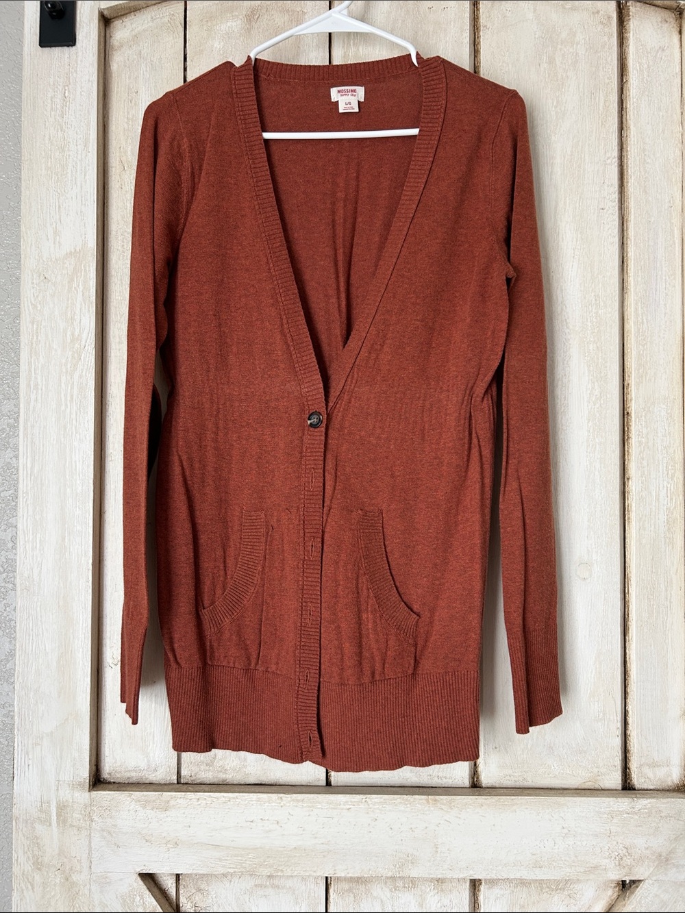 Mossimo Supply Co. Rust Longline Cardigan